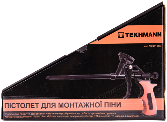 53301041 Пістолет для монтажної піни тефлон 350 мм Tekhmann_